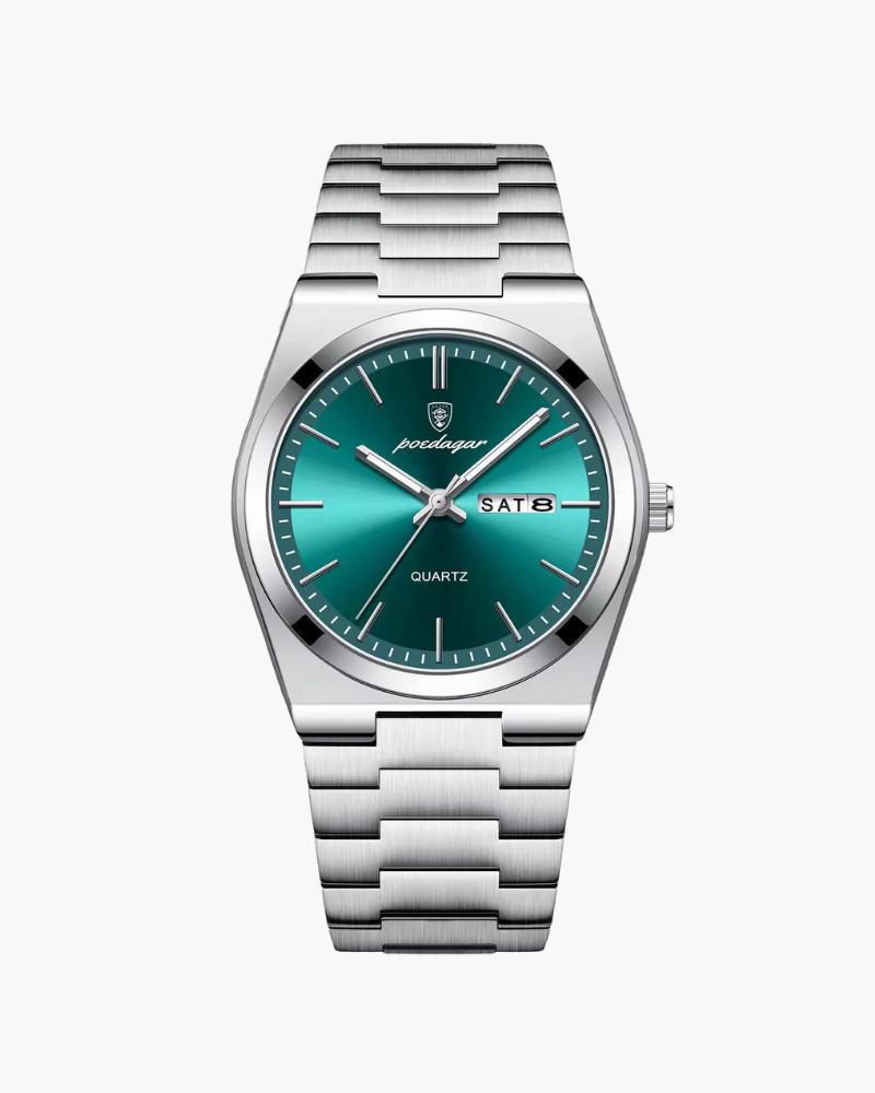 Marinekleurig quartzhorloge
