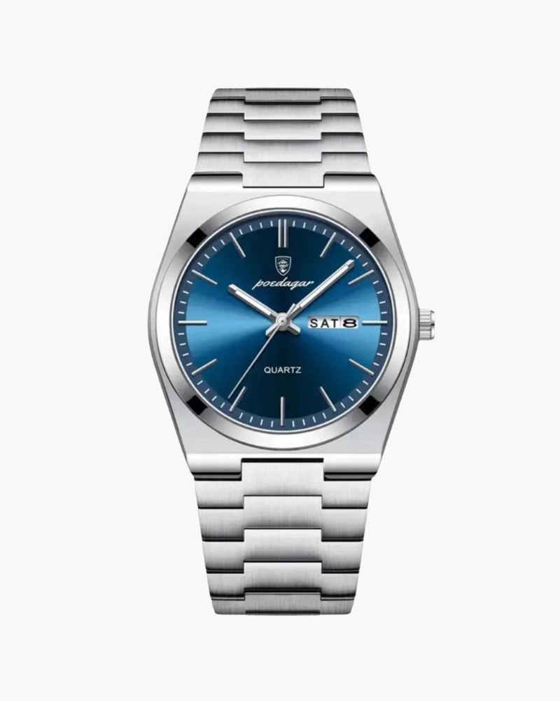 Marinekleurig quartzhorloge