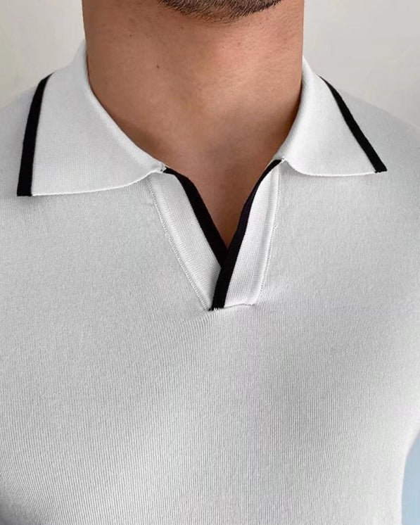 Monaco polo met contrasterende rand