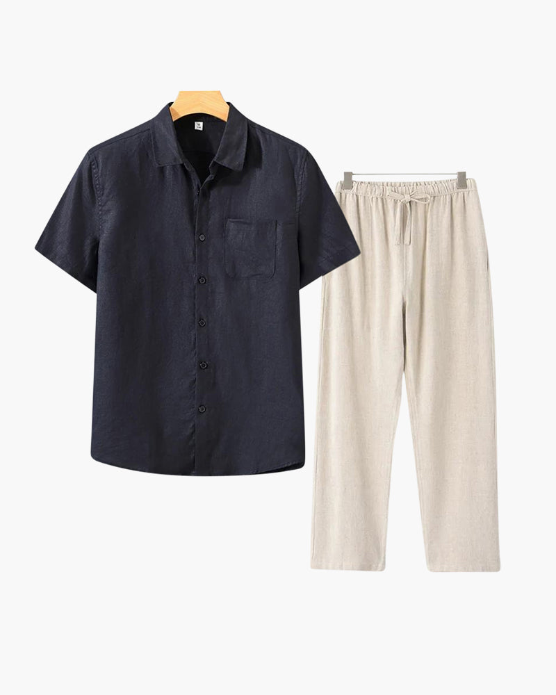 Stivo linnen set (korte mouw)