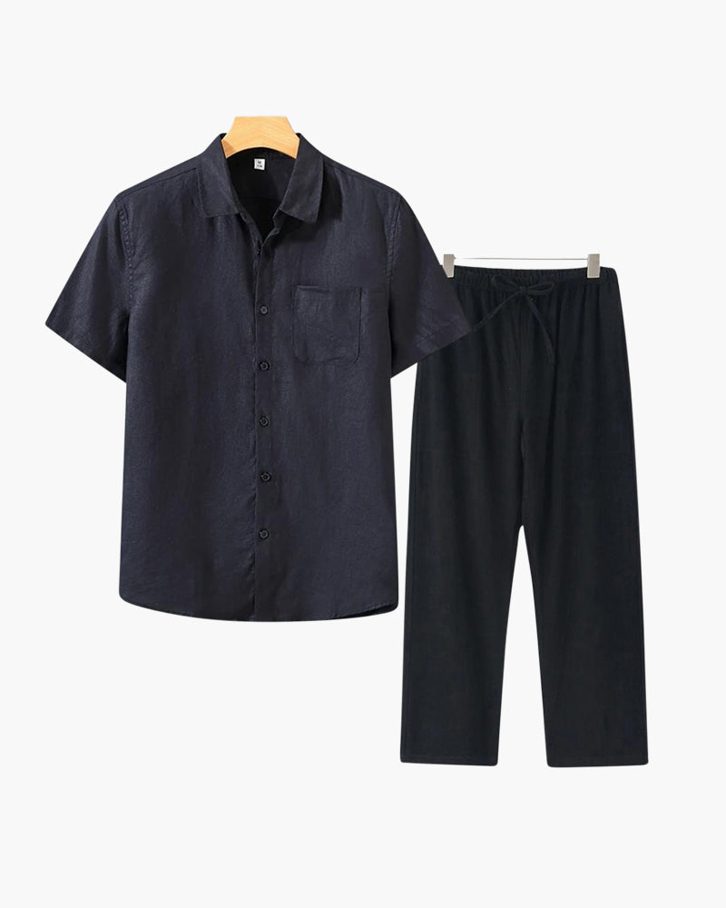 Stivo linnen set (korte mouw)