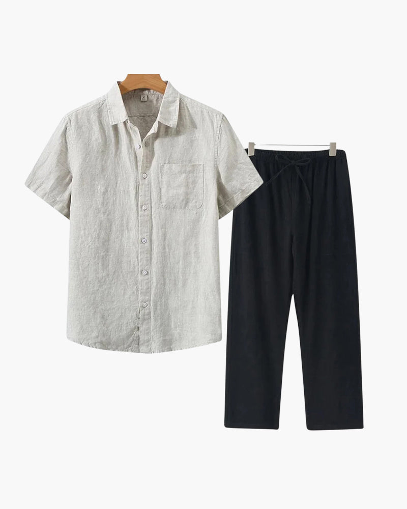 Stivo linnen set (korte mouw)