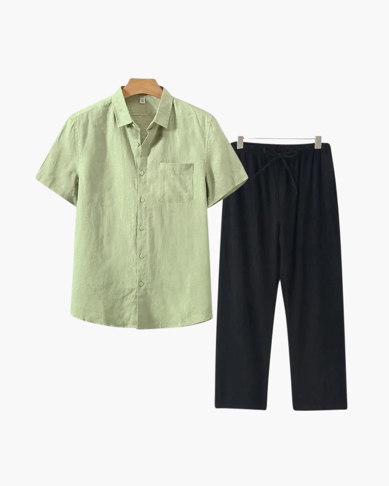 Stivo linnen set (korte mouw)