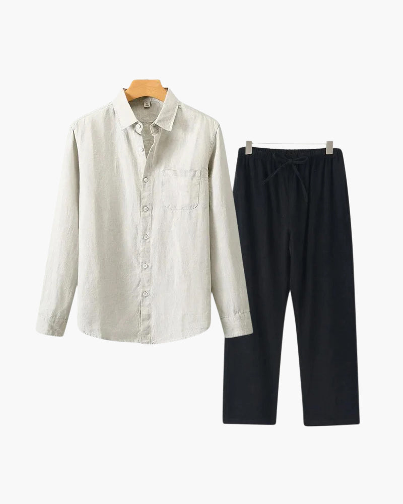 Stivo linnen set met lange mouwen