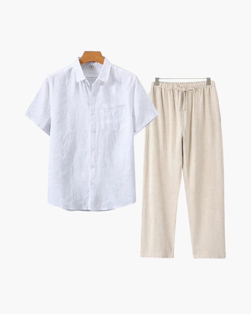 Stivo linnen set (korte mouw)