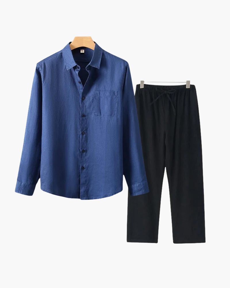 Stivo linnen set met lange mouwen