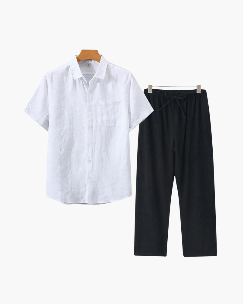 Stivo linnen set (korte mouw)