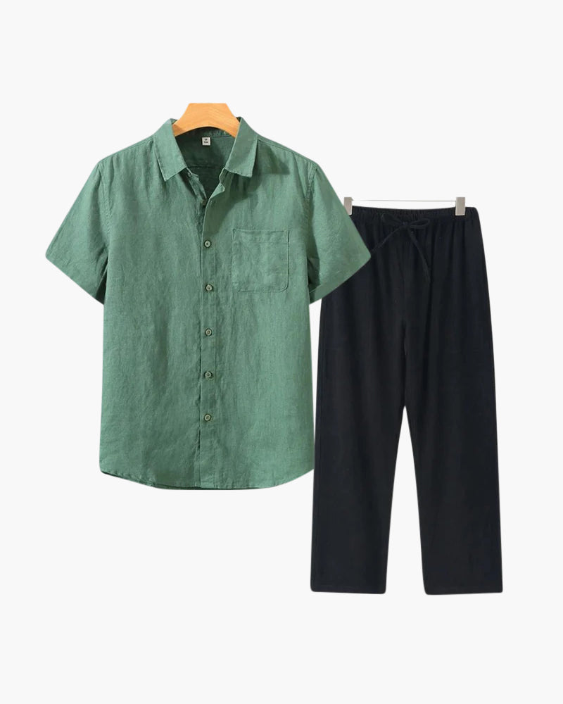 Stivo linnen set (korte mouw)