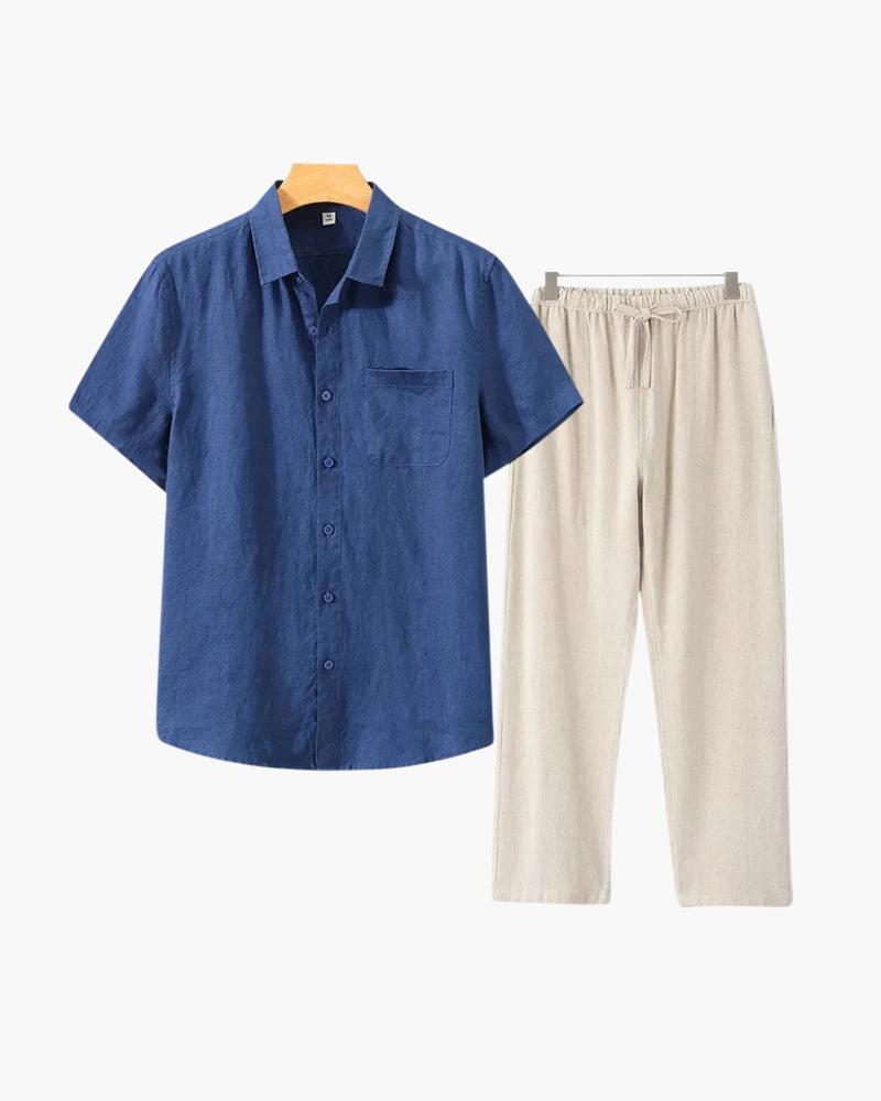 Stivo linnen set (korte mouw)