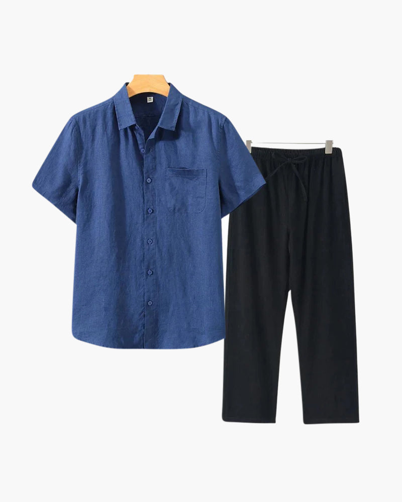 Stivo linnen set (korte mouw)