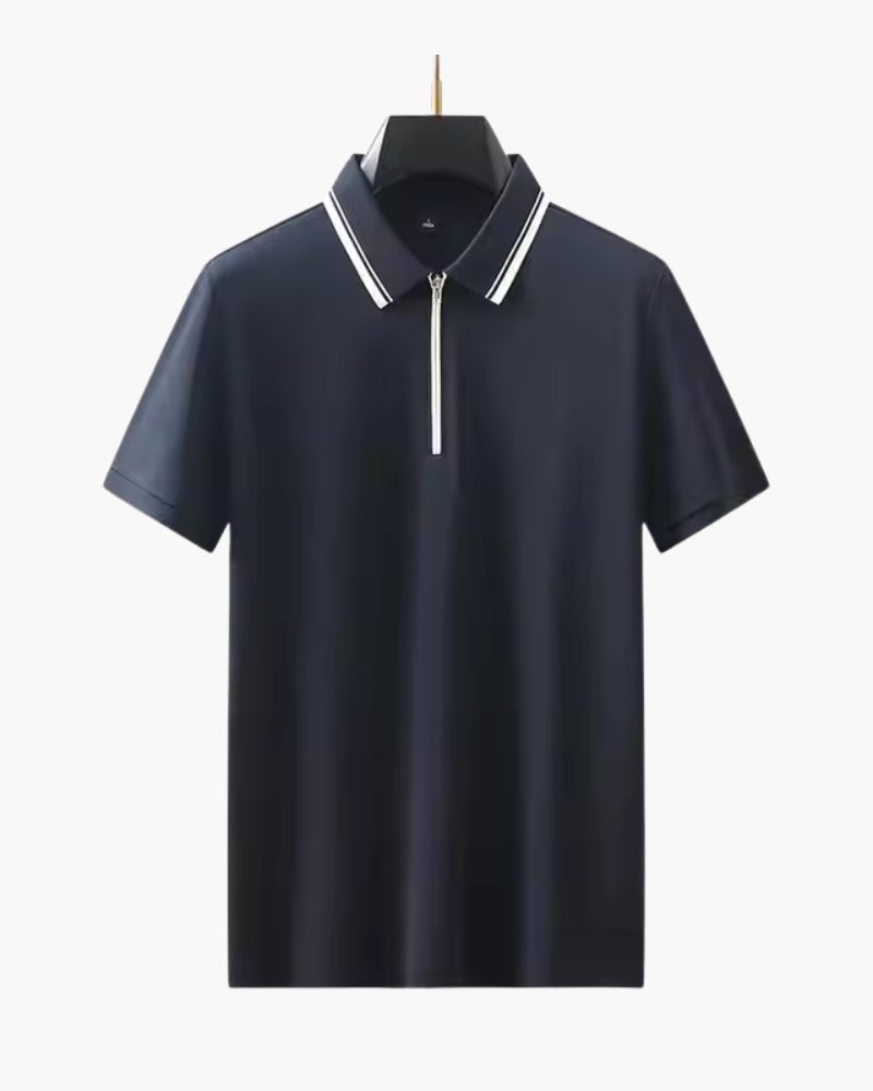 Ridgeway poloshirt met ritssluiting