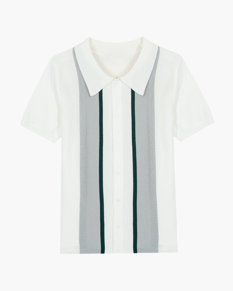 Bradford gebreid poloshirt