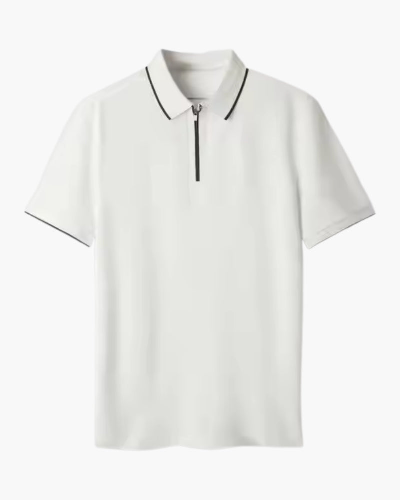 Ridgeway poloshirt met ritssluiting