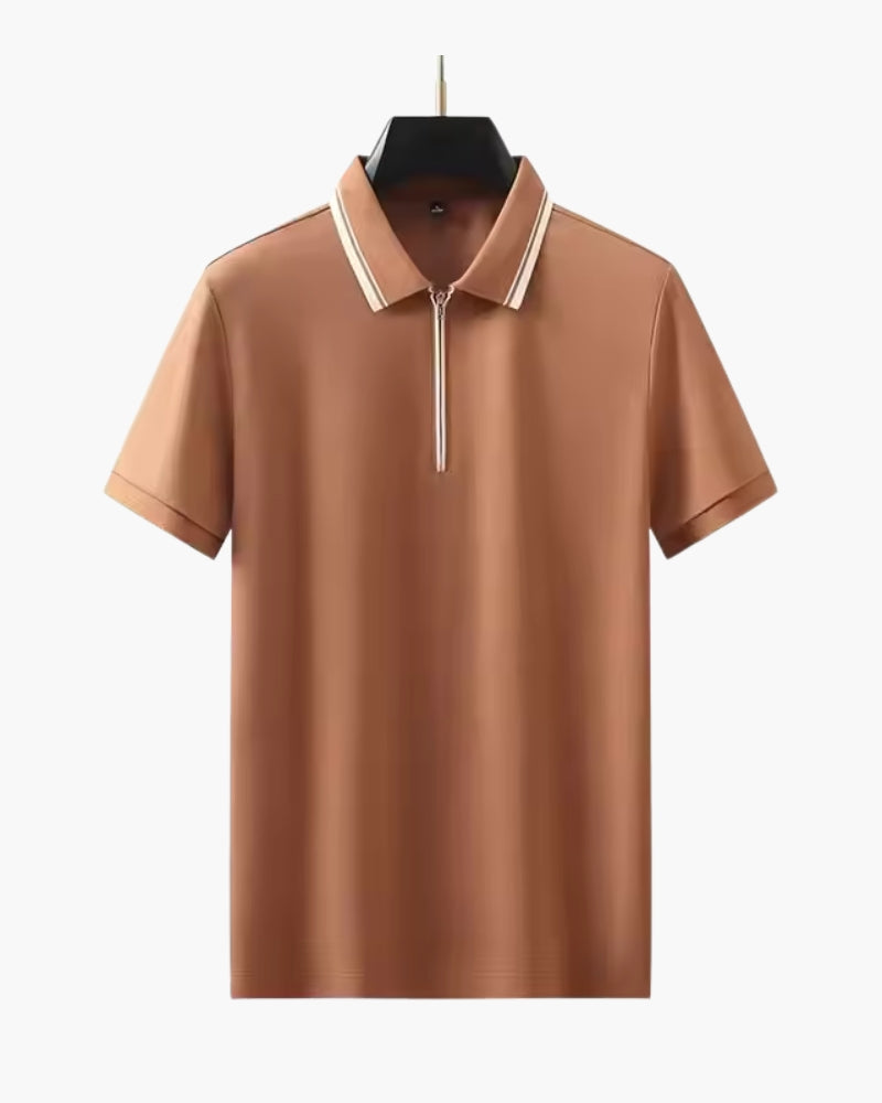 Ridgeway poloshirt met ritssluiting