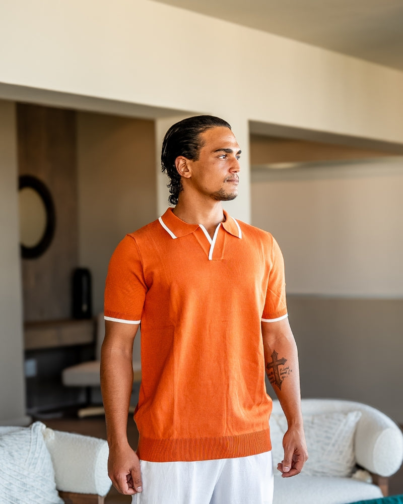 Monaco polo met contrasterende rand