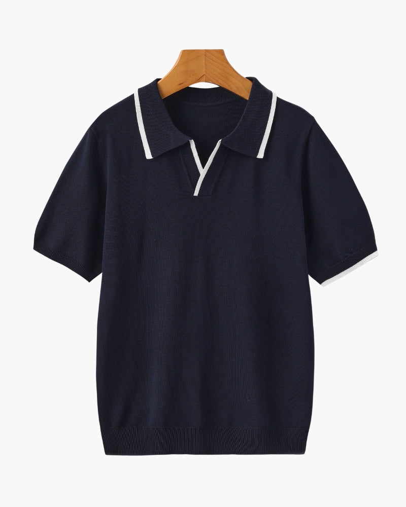 Monaco polo met contrasterende rand