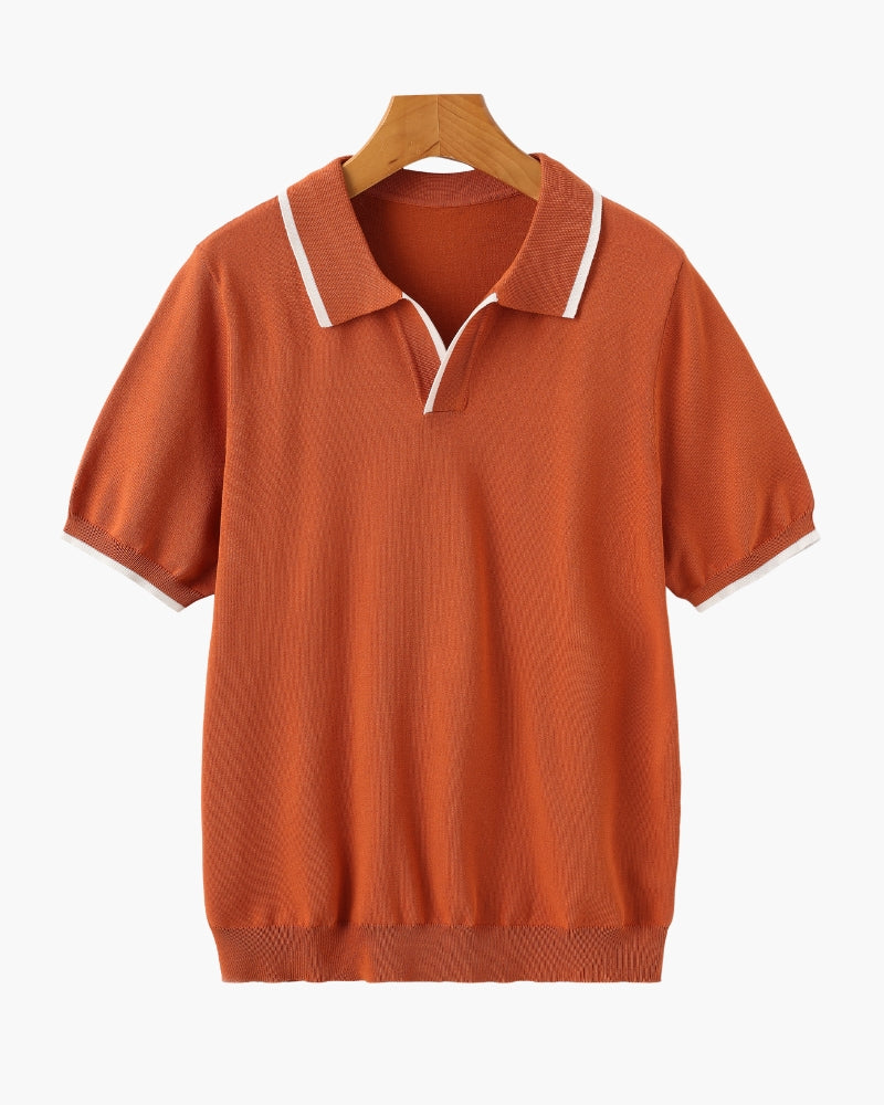 Monaco polo met contrasterende rand
