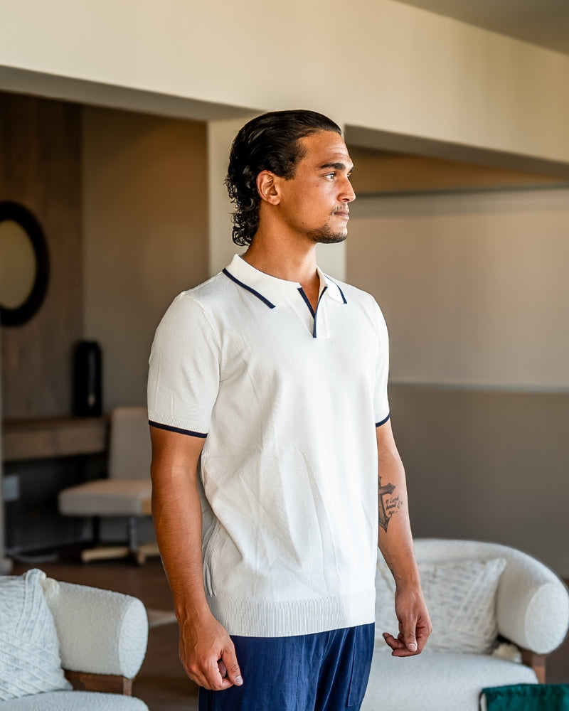 Monaco polo met contrasterende rand