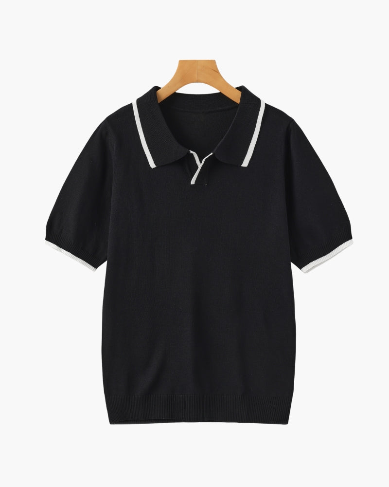 Monaco polo met contrasterende rand